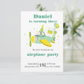 Invitation simple pour l'anniversaire d'avion ✈️ (Debout devant)