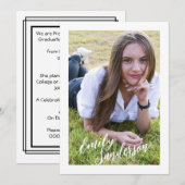 Invitation simple pour le portrait d'autographe de (Devant / Derrière)