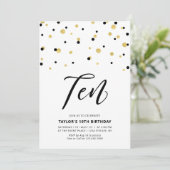 Invitation simple pour les 10 ans d'un adolescent  (Debout devant)