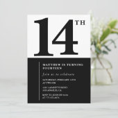 Invitation simple pour les 14 ans de Black White B (Debout devant)