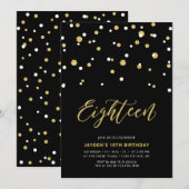 Invitation simple pour les 18 ans d'un adolescent  (Devant / Derrière)