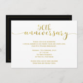 Invitation simple pour les 50 ans de mariage (Devant / Derrière)