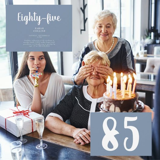 Invitation simple pour les 85 ans de la Pervenche