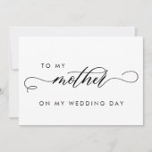 Invitation Simple Pour Ma Mère Le Jour De Mon Mariage (Devant)