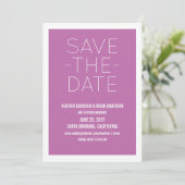 Invitation simple pour Sauvegarder la Date, Fuchsi (Debout devant)