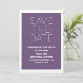 Invitation simple pour Sauvegarder la Date, Violet (Debout devant)