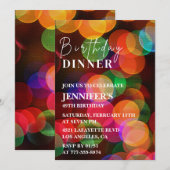 Invitation simple pour un 49e anniversaire Dîner C (Devant / Derrière)