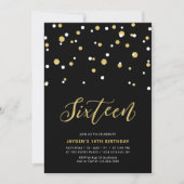 Invitation simple pour un anniversaire de 16 ans s (Devant)
