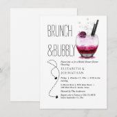 Invitation simple pour un brunch et un cocktail pé (Devant / Derrière)
