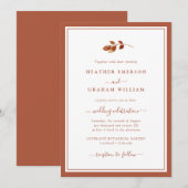 Invitation simple pour un mariage d'automne (Devant / Derrière)