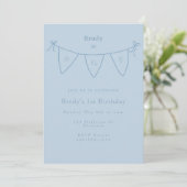 Invitation simple pour un premier anniversaire (Debout devant)