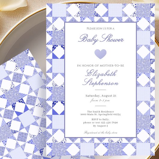 Invitation simple pour une baby shower garçon avec