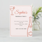 Invitation simple pour une fête d'anniversaire adu (Debout devant)
