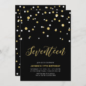 Invitation simple pour une fête d'anniversaire de  (Devant / Derrière)