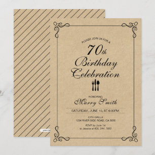 Invitation simple pour une fête d'anniversaire de