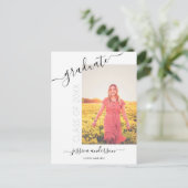 Invitation simple pour une fête de fin d'études av (Debout devant)