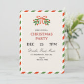 Invitation simple pour une fête de Noël avec Holly (Debout devant)