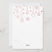 Invitation simple pour une fête de Noël avec Holly (Dos)