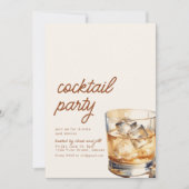 Invitation simple pour une soirée cocktail avec bo (Devant)