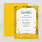 Invitation simple pour une soirée de Thanksgiving (Devant / Derrière)