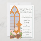 Invitation Simple Première Sainte Communion Catholique (Devant)