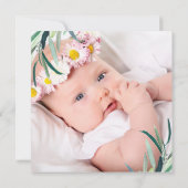 Invitation Simple proposition de parrain botanique avec croix (Dos)