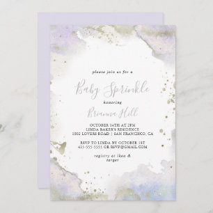 Invitation Simple Purple Minimaliste Baby Sprinkl
