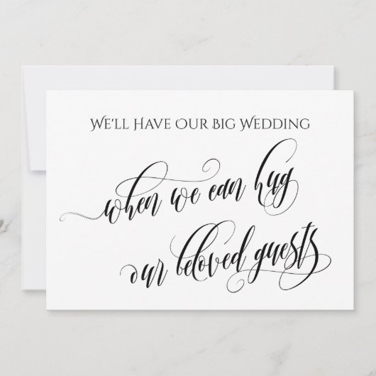 Invitation Simple Quand Nous Pouvons Vous Embrasser Mariage R (Devant)