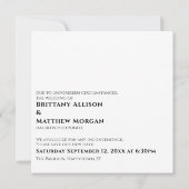 Invitation Simple Quand Nous Pouvons Vous Embrasser Mariage R (Dos)