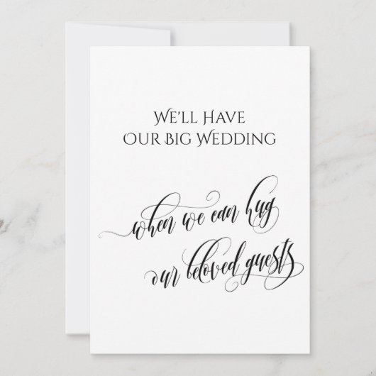 Invitation Simple Quand Nous Pouvons Vous Embrasser Mariage R (Devant)