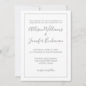 Invitation Simple Rainbow Chic Typographie LGBTQ Mariage gay (Devant)
