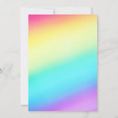 Invitation Simple Rainbow Chic Typographie LGBTQ Mariage gay (Dos)
