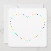 Invitation Simple Rainbow Heart Lesbian Mariage (Dos)