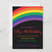 Invitation Simple Rainbow Party Invitation, Rainbow Birthday (Devant)