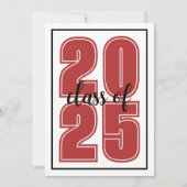 Invitation Simple Red Graduate Photo Graduate (Devant)