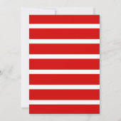 Invitation Simple Red Silhouette Baseball 1er anniversaire (Dos)