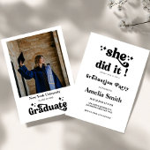 Invitation Simple Retro Boho Graduation Class of 2026 