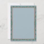 Invitation Simple Romantique Mariage Bleu Vert  (Dos)