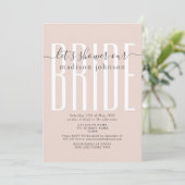 Invitation simple rose de douche nuptiale (Debout devant)