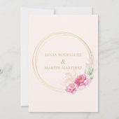 Invitation Simple rose floral or Nuestra Boda (Dos)