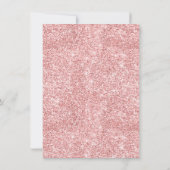 Invitation Simple Rose Gold Parties scintillant 40e fête d'an (Dos)