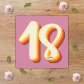 Invitation Simple rose moderne Rétro Super 18e anniversaire