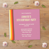 Invitation Simple rose moderne Rétro Super 18e anniversaire