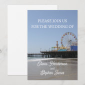 Invitation simple roue panoramique de Santa Monica (Devant / Derrière)