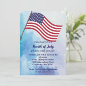 Invitation Simple Rouge Bleu Bleu Bleu Bleu Bleu Bleu Bleu Bl (Debout devant)