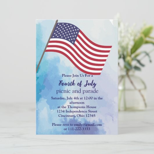 Invitation Simple Rouge Bleu Bleu Bleu Bleu Bleu Bleu Bleu Bl (Debout devant)