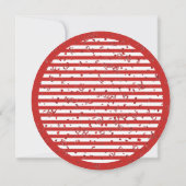 Invitation Simple rouge et blanc - Round Party (Dos)