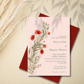 Invitation Simple Russe Aquarelle Floral Boho Mariage de auto