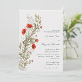 Invitation Simple Russe Aquarelle Floral Boho Mariage de auto (Debout devant)