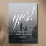 Invitation Simple Russe Elle A Dit Oui Photo Engagement Party<br><div class="desc">Simple Rustique Elle A Dit Oui Photo Engagement Party Invitation</div>